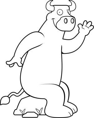 Sallayarak boğa karikatür