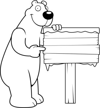 Çizgi film kutup ayısı işareti