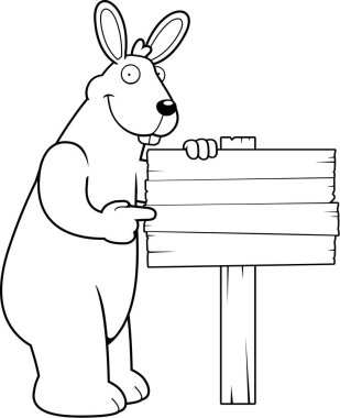 Karikatür tavşan işareti