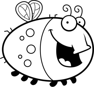 Çizgi film sinek gülümseyen