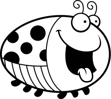 Aç karikatür uğur böceği