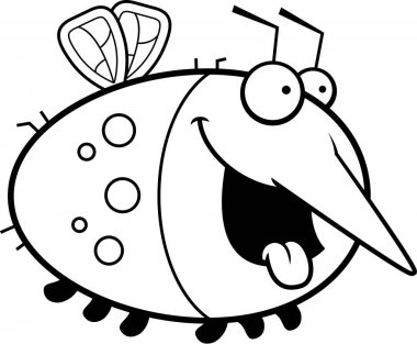 Aç karikatür sivrisinek