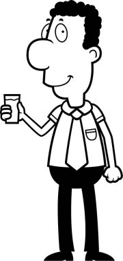 Çizgi film işadamı içki