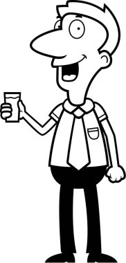 Çizgi film işadamı içki