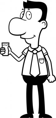 Çizgi film işadamı içki