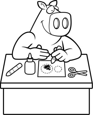 Çizgi film domuz el sanatları