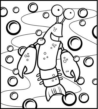 Çizgi film kerevides sualtı