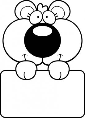 Çizgi film ayı yavrusu işareti