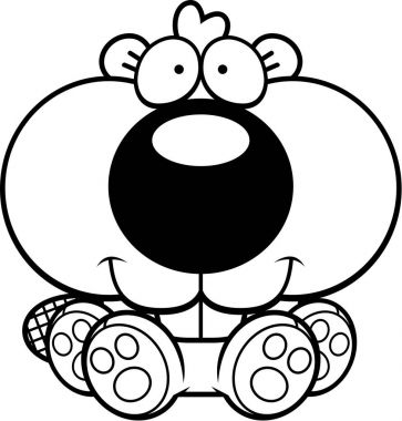 Karikatür Beaver oturma takımı