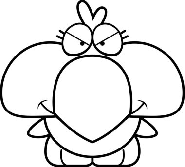 Çizgi film dolambaçlı mavi kuş