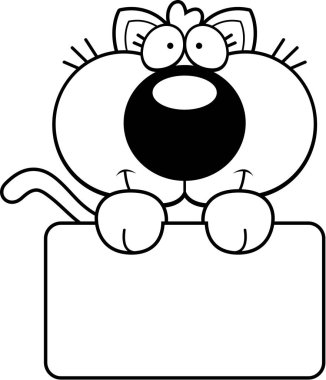 Karikatür kedi yavrusu işareti