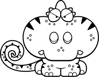 Çizgi film bukalemun kızgın