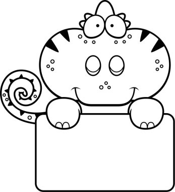 Çizgi film bukalemun işareti