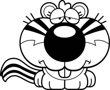 Çizgi film üzgün sincap