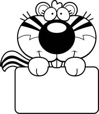 Çizgi film sincap işareti