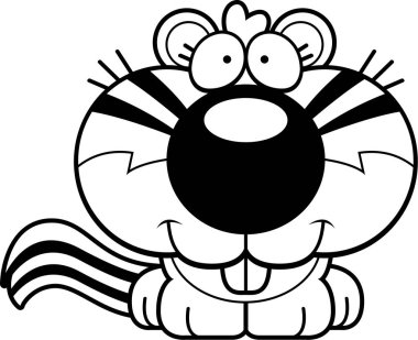 Çizgi film sincap gülümseyen