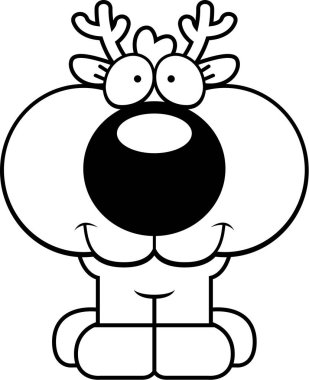 Gülümseyen karikatür geyik