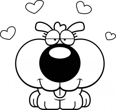 Çizgi film sevimli köpek yavruları