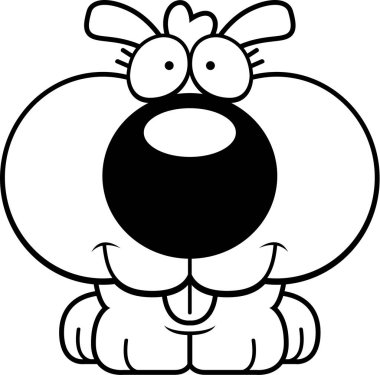 Gülümseyen karikatür köpek yavrusu