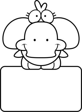 Çizgi film ördek yavrusu işareti