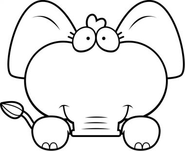 Çizgi film fil bakmak