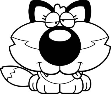 Karikatür komik tilki yavrusu