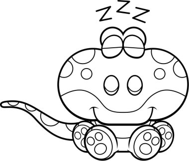 Çizgi film Gecko uyuklayan