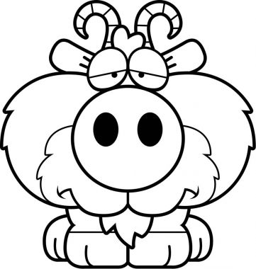 Çizgi film üzgün keçi