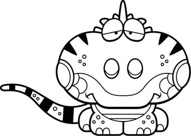 Çizgi film üzgün Iguana