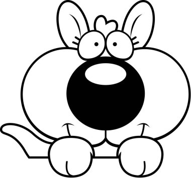 Çizgi film kanguru bakmak