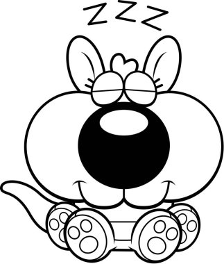 Çizgi film kanguru uyuklayan