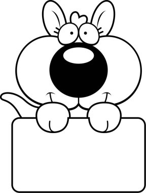 Çizgi film kanguru işareti