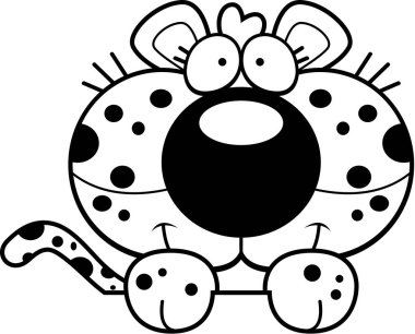 Çizgi film leopar bakmak