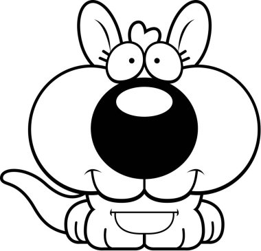 Karikatür mutlu kanguru