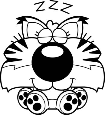 Çizgi film Lynx uyuklayan