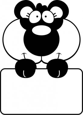 Çizgi film Panda yavrusu işareti