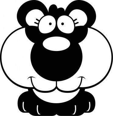 Karikatür mutlu Panda yavrusu