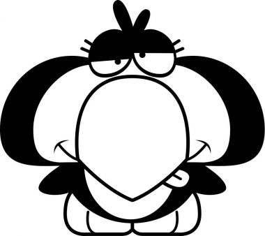 Karikatür komik penguen