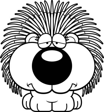 Çizgi film üzgün kirpi