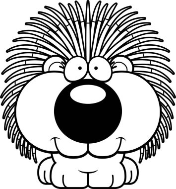 Gülümseyen karikatür kirpi