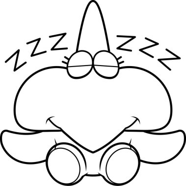 Çizgi film Pterodactyl uyuklayan