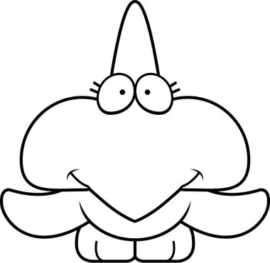 Çizgi film Pterodactyl gülümseyen