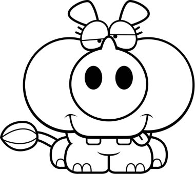 Karikatür komik gergedan