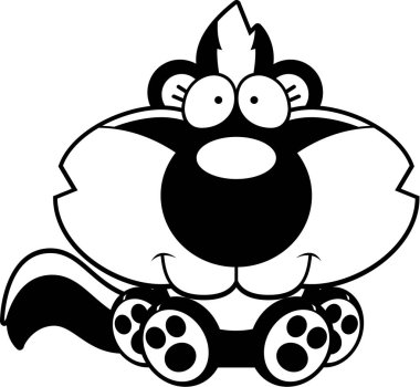 Çizgi film kokarca oturma