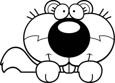 Çizgi film sincap bakmak