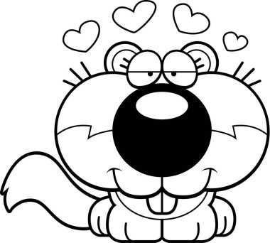 Çizgi film sincap aşk