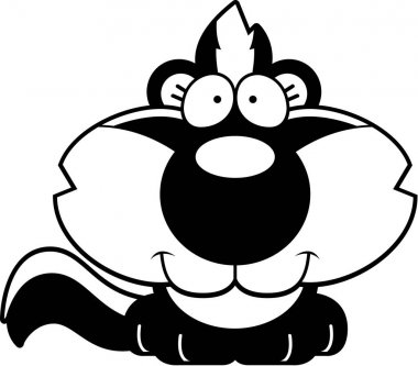 Çizgi film kokarca gülümseyen