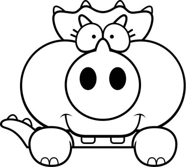 Çizgi film Triceratops bakmak