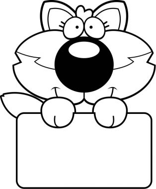 Çizgi film kurt yavru işareti