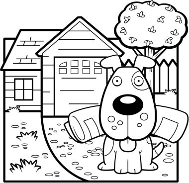 Çizgi film köpek kağıt